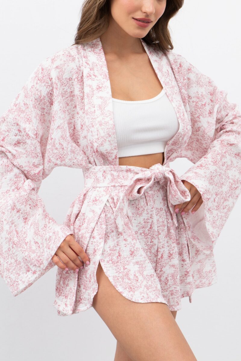 Изображение товара: Duo set «Cotton»: домашний костюм розовый сад