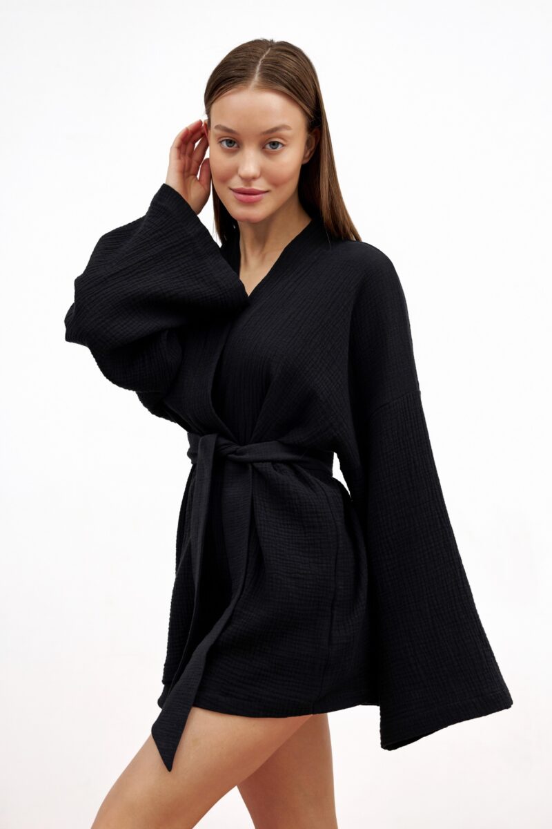 Изображение товара: Duo set «Cotton»: домашний костюм в черном цвете
