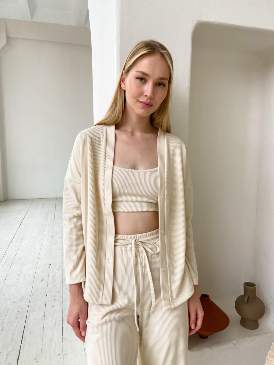 Изображение товара: Trio set «Nature» костюм в сливочном цвете