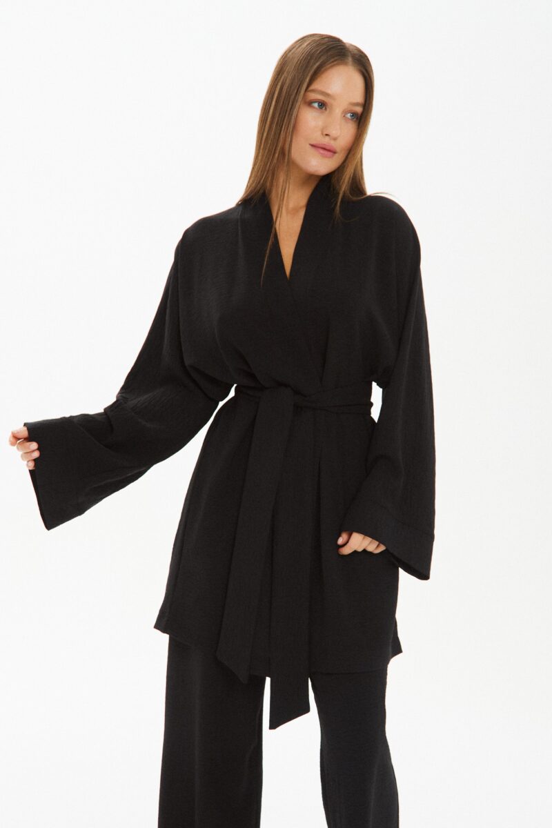 Изображение товара: Duo set «Kimono» костюм в чёрном цвете