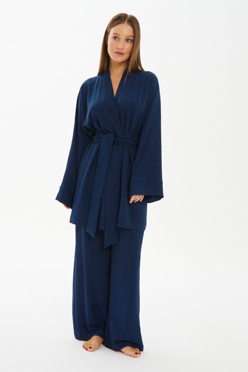 Изображение товара: Duo set «Kimono» костюм в темно-синем цвете