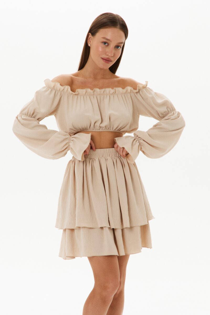 Изображение товара: Set with skirt «Romantic» в бежевом цвете